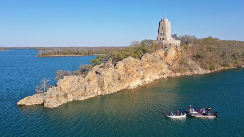 Roofing in Ardmore - Lake Murray and Tucker Tower, a popular landmark near our projects in Carter County.